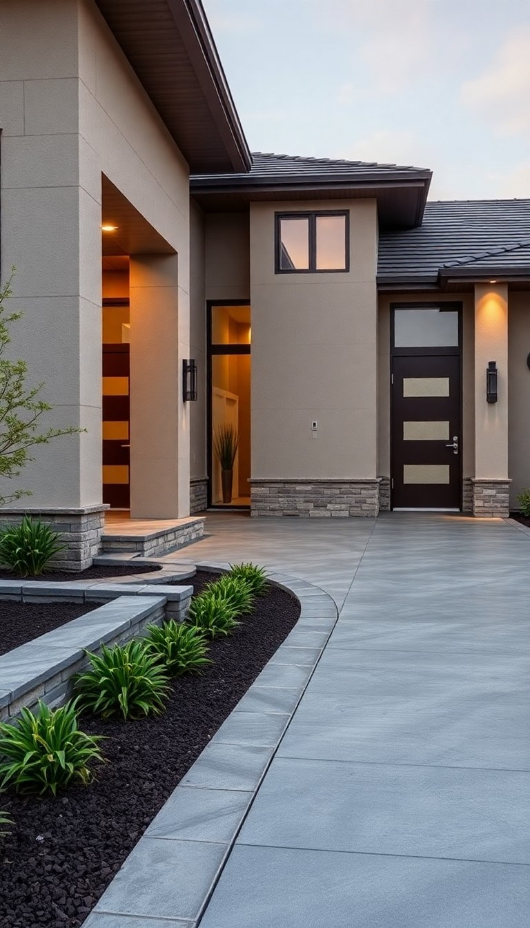 24 Modern Driveway Ideas » Comfy Ideas