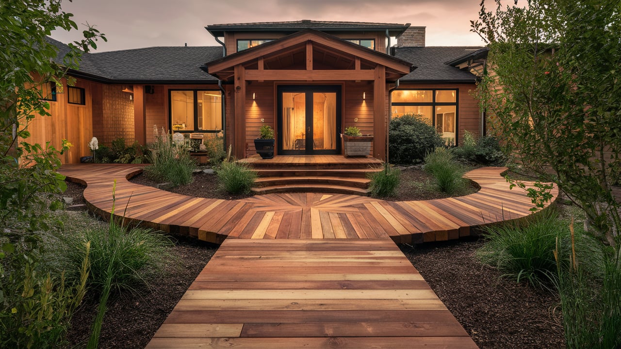 20 Wood Walkway Ideas to Elevate Your Garden Pathways » ComfyIdeas.com