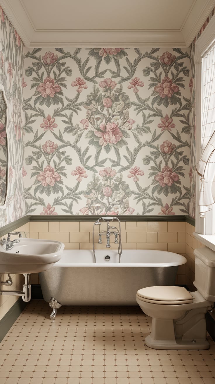 28 Bathroom Wallpaper Ideas to Elevate Your Space » Comfy Ideas