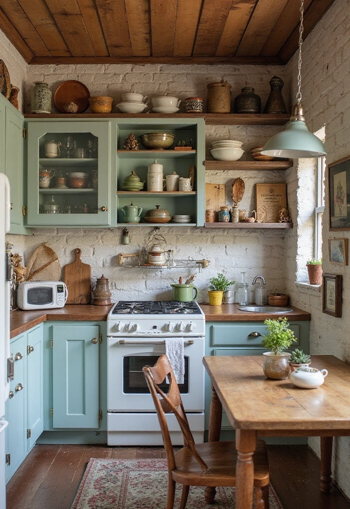 22 Modern Luxury Small Kitchen Ideas - 17. Vintage Touches