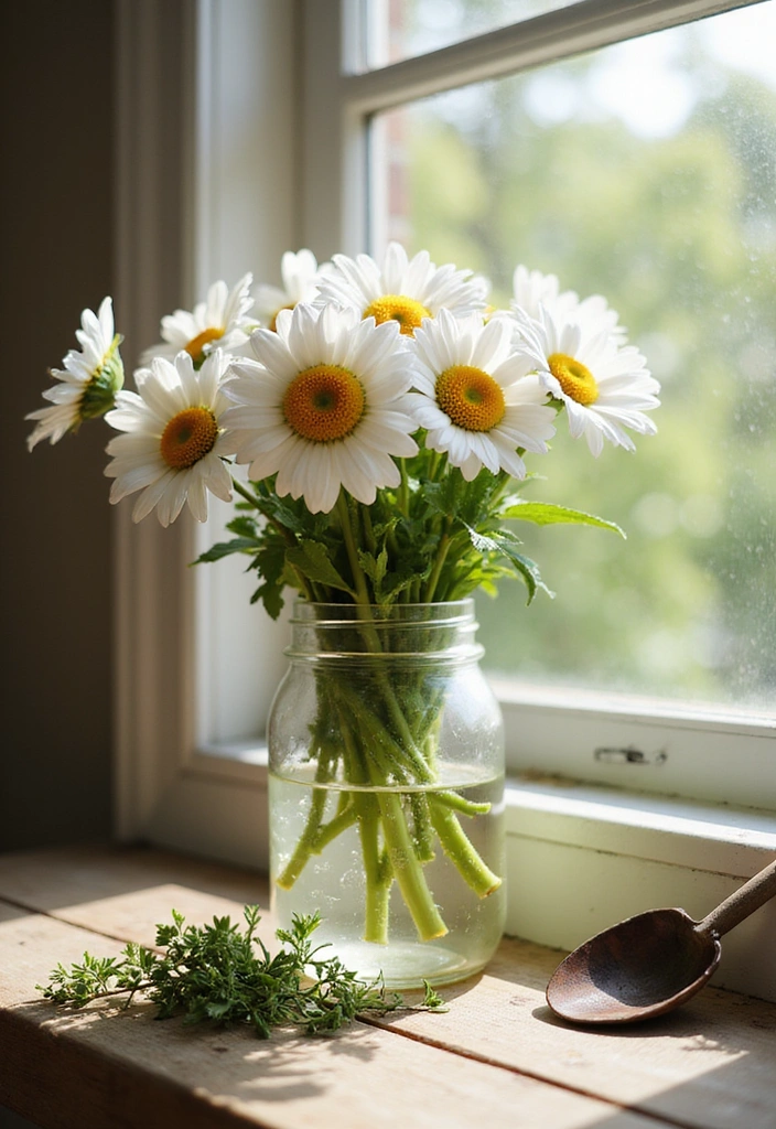 21 Home Garden Flowers Ideas - 3. Dainty Daisy Arrangements