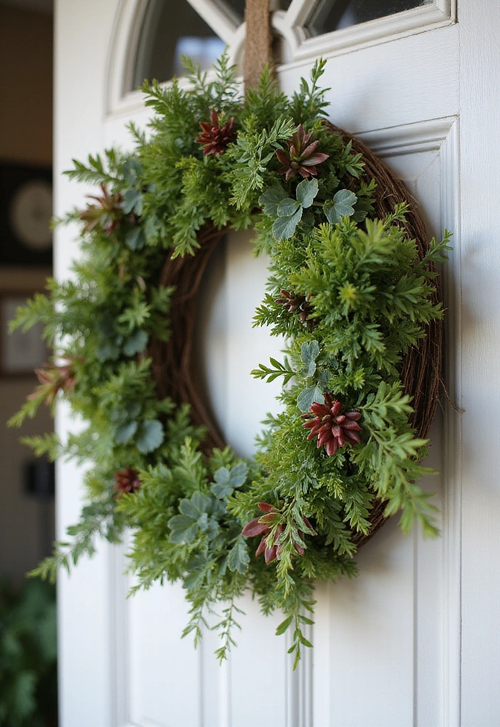 20 Unique Home Gardening Ideas for Stunning Indoor Plant Decor - 20. Seasonal Wreath with Plants