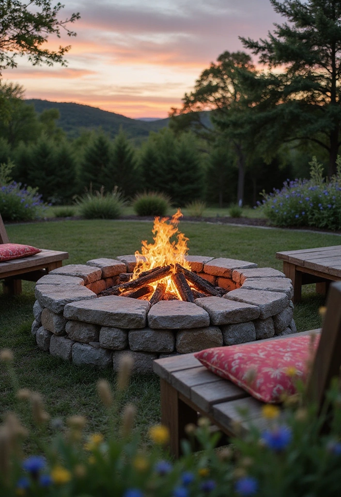 23 Best Fire Pit DIY Ideas to Transform Your Outdoor Decor - 1. Rustic Stone Fire Pit