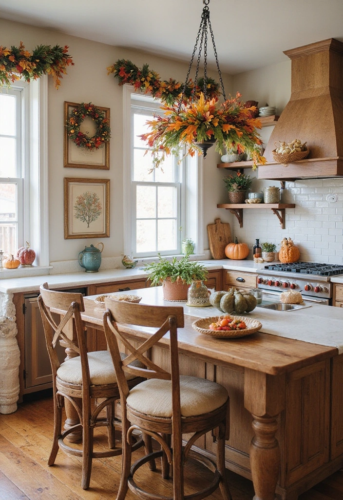 22 Bohemian Kitchen Wall Art Ideas - 20. Seasonal Decor Rotations
