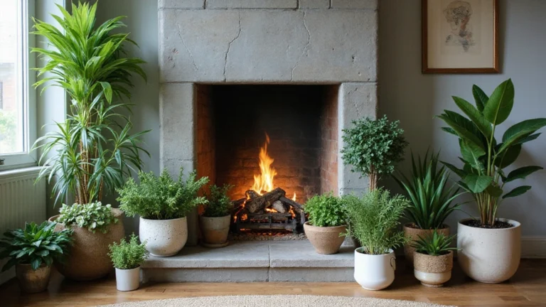 21 Fireplace Plant Decor Ideas to Elevate Your Living Space