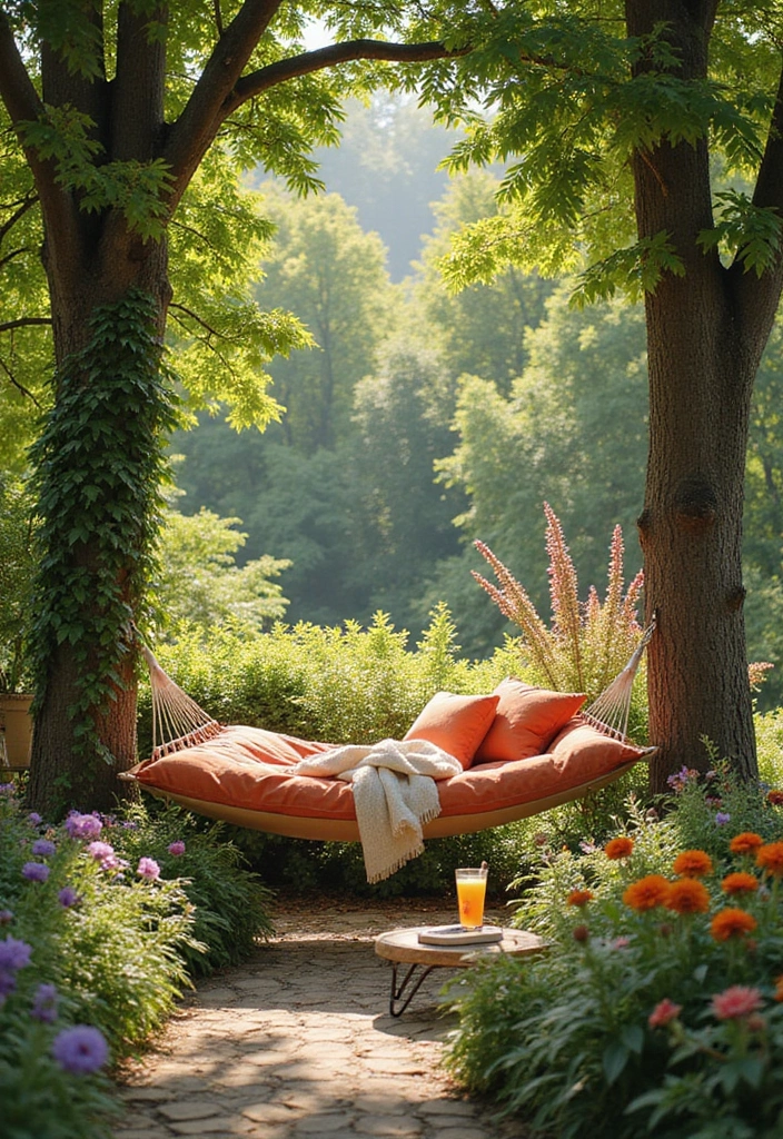 22 Amazing Outdoor Living Space Ideas - 4. Relaxing Hammock Nook