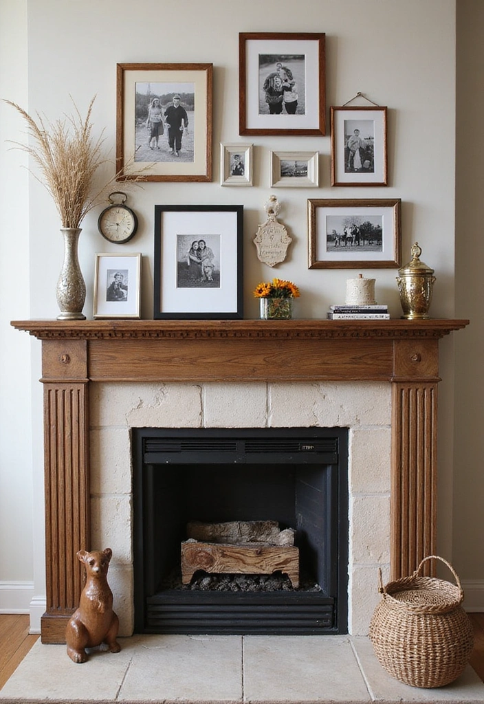 23 Living Room Fireplace Decor Ideas - 17. Personalized Touches