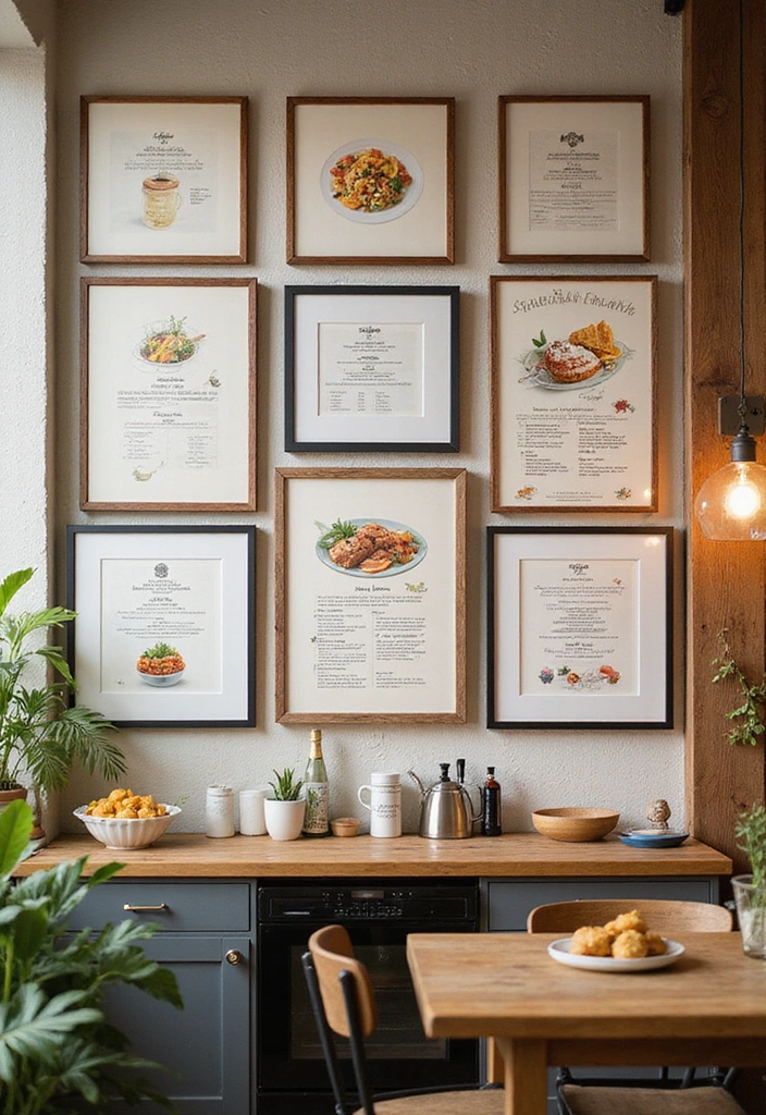 22 Bohemian Kitchen Wall Art Ideas - 13. Culinary Art Displays