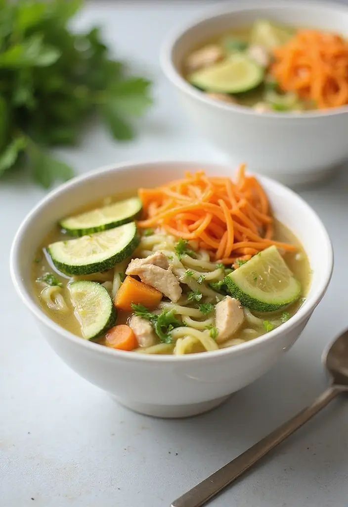 5 Keto Chicken Soup Ideas That'll Make You Crave Healthy Comfort Food! - 3. Zucchini Noodle Keto Chicken Soup