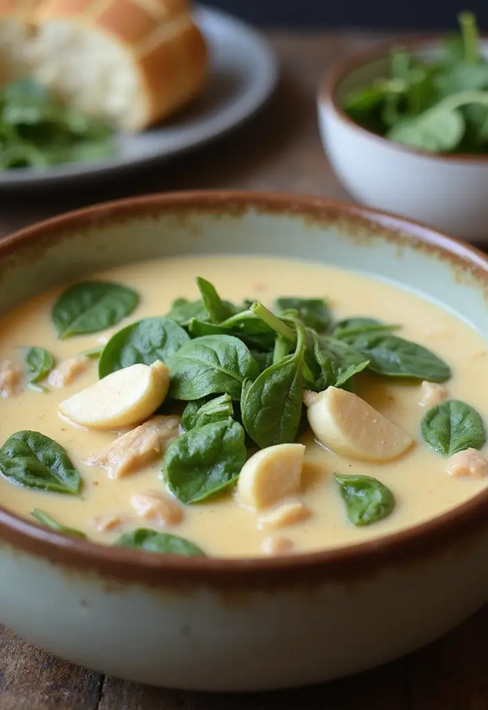 5 Keto Chicken Soup Ideas That'll Make You Crave Healthy Comfort Food! - 1. Creamy Garlic Keto Chicken Soup