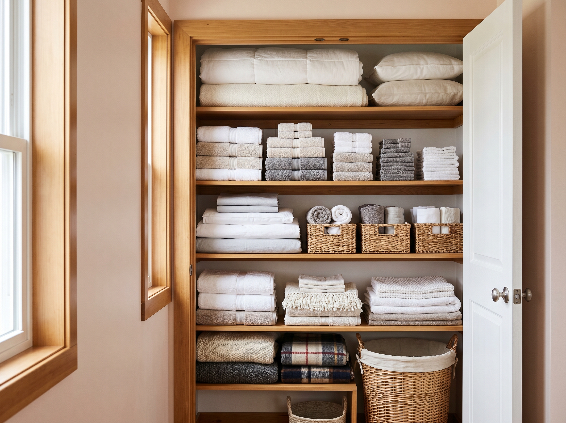 22 Linen Closet Organization Ideas That’ll Finally End the Towel Avalanche