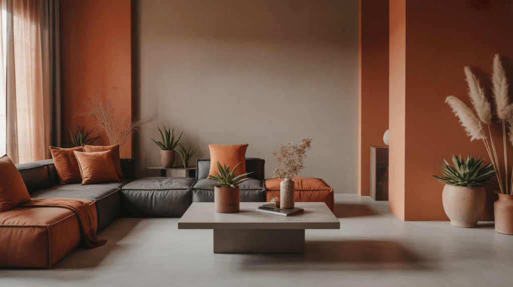 24 Terracotta and Gray Living Room Ideas That Instantly Upgrade Your ...