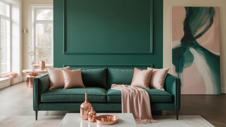 21 Emerald and Blush Living Room Ideas That Instantly Upgrade Your Space