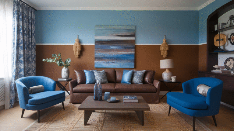 24 Blue and Brown Living Room Ideas You’ll Want To Steal ASAP