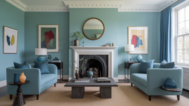 20 Tetradic Color Living Room Ideas