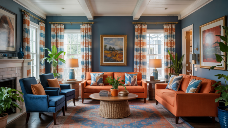 23 Orange and Blue Living Room Ideas You’ll Wish You Tried Sooner
