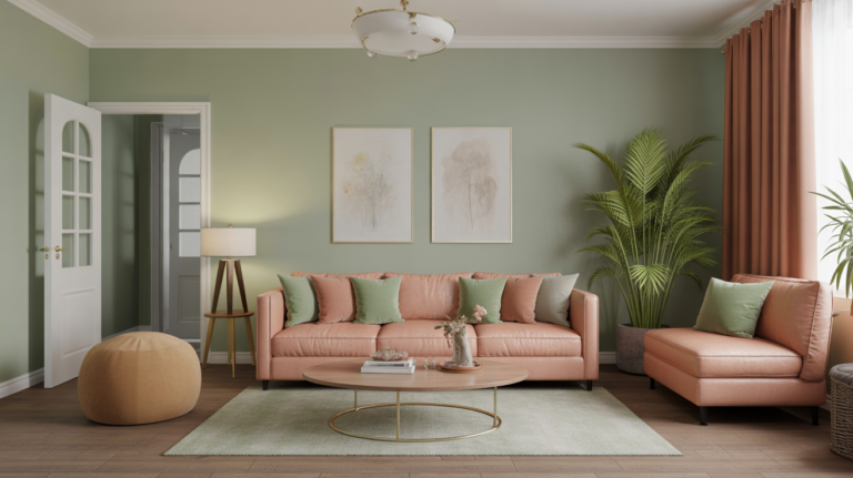 22 Peach and Sage Green Living Room Ideas That Instantly Transform Your Space