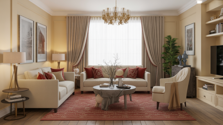 26 Red and Beige Living Room Ideas That’ll Instantly Warm Up Your Space