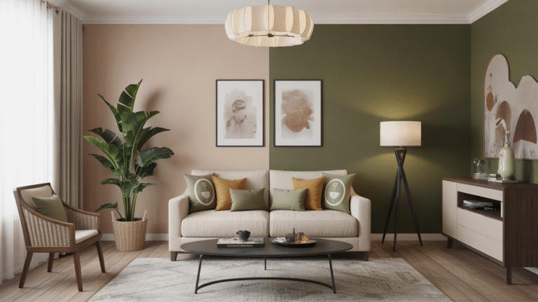 24 Two-Tone Wall Living Room Ideas That Will Instantly Upgrade Your Space